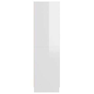 vidaXL Ντουλάπα Γυαλιστερό Λευκό 85,2 x 51,5 x 180 εκ. από Μοριοσανίδα