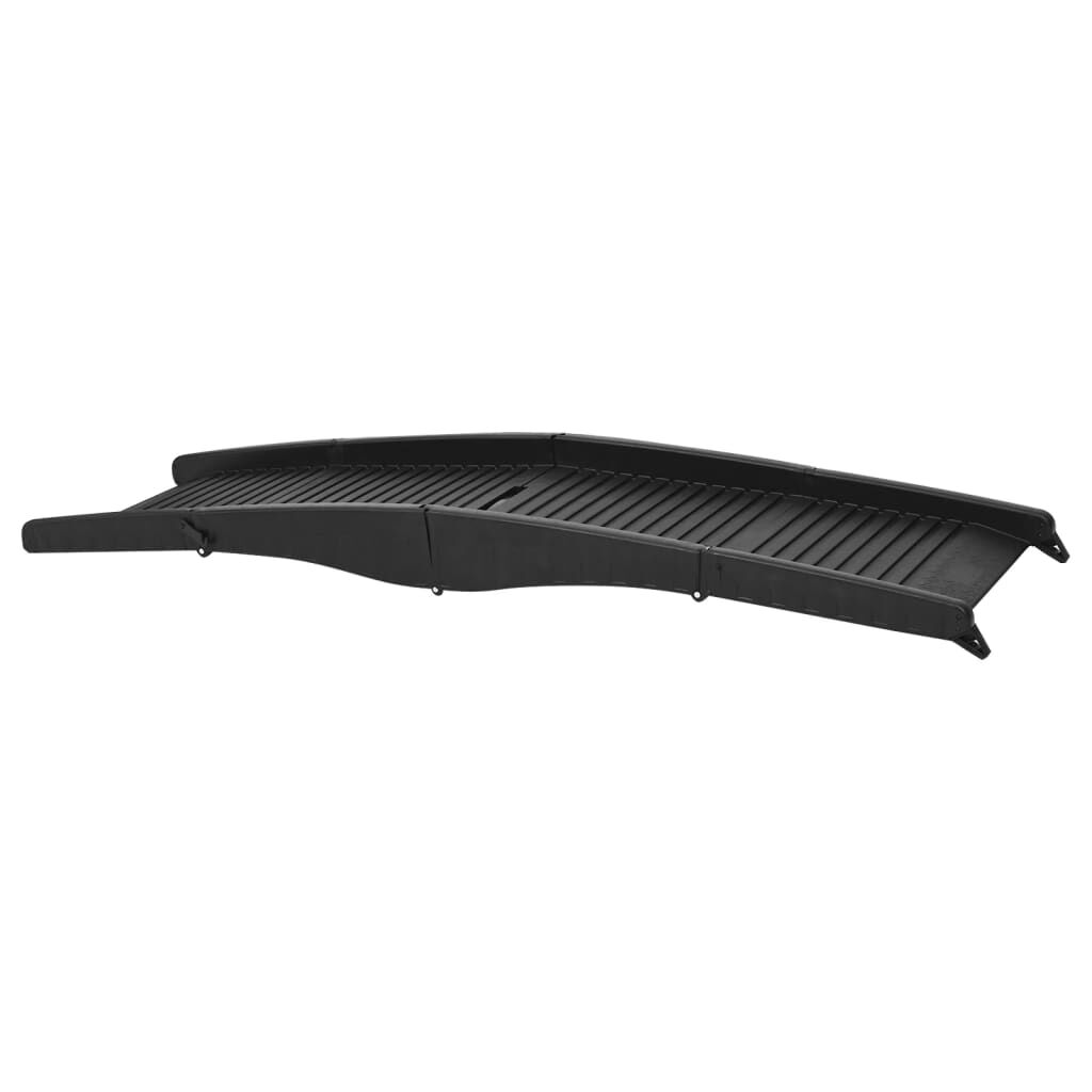 vidaXL Ράμπα Σκύλου Πτυσσόμενη Μαύρη 153 x 40 x 12,5 εκ. από Πλαστικό