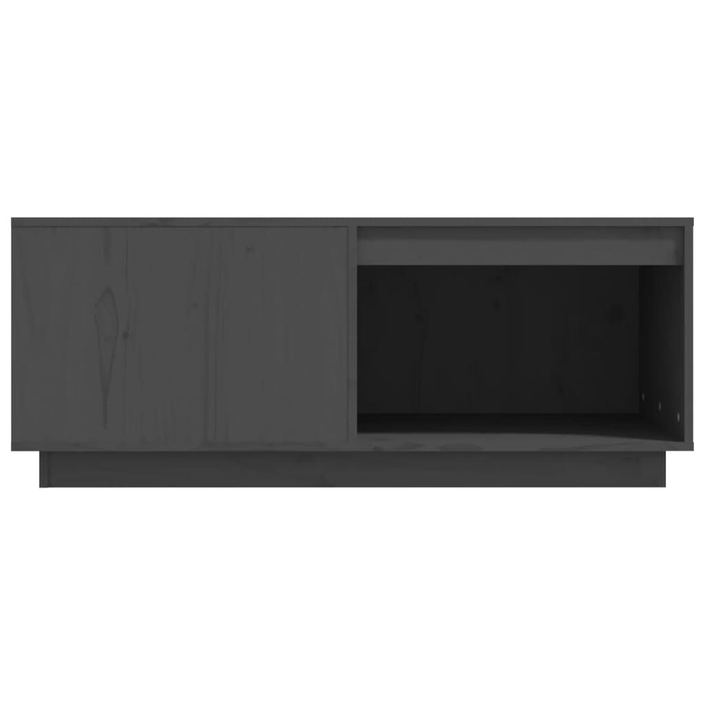 vidaXL Τραπεζάκι Σαλονιού Γκρι 100x101x40,5 εκ. από Μασίφ Ξύλο Πεύκου