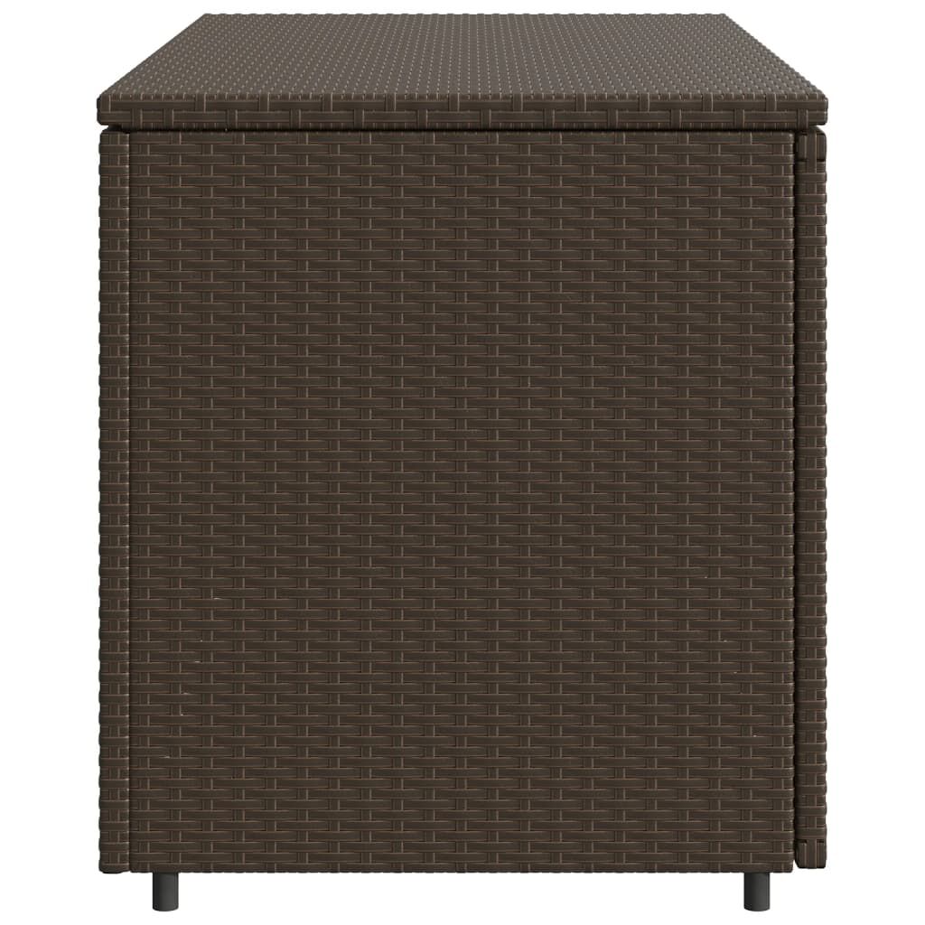 vidaXL Ντουλάπι Αποθήκευσης Κήπου Καφέ 110x55x60,5 εκ. Συνθετικό Ρατάν