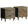 vidaXL &Kappa;&omicron;&mu;&omicron;&delta;ί&nu;&alpha; 2 &tau;&epsilon;&mu;ά&chi;&iota;&alpha; &alpha;&nu;&omicron;&iota;&chi;&tau;ό &gamma;&kappa;&rho;&iota; 40x33x46 cm &mu;&alpha;&sigma;ί&phi; &xi;ύ&lambda;&omicron; Mango
