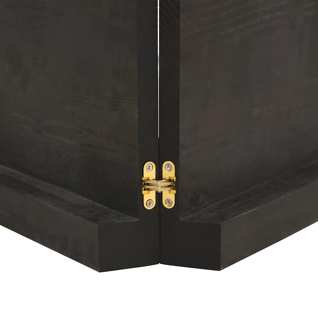 vidaXL Ράφι Τοίχου Σκούρο Καφέ 160x30x(2-6) εκ. Επεξ. Μασίφ Ξύλο Δρυός