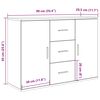 vidaXL Ντουλάπι Αρτισιανή Δρυς 90x29,5x65 εκ. από Επεξεργασμένο Ξύλο