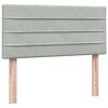 vidaXL Box Spring κρεβάτι με στρώμα ανοιχτό γκρι 90x220 εκ. Βελούδινο