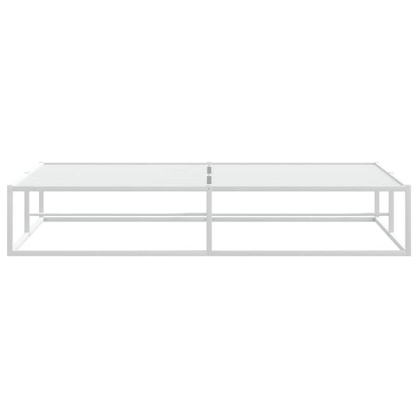 vidaXL Πλαίσιο κρεβατιού χωρίς στρώμα Λευκό 180x200 cm Μεταλλικό