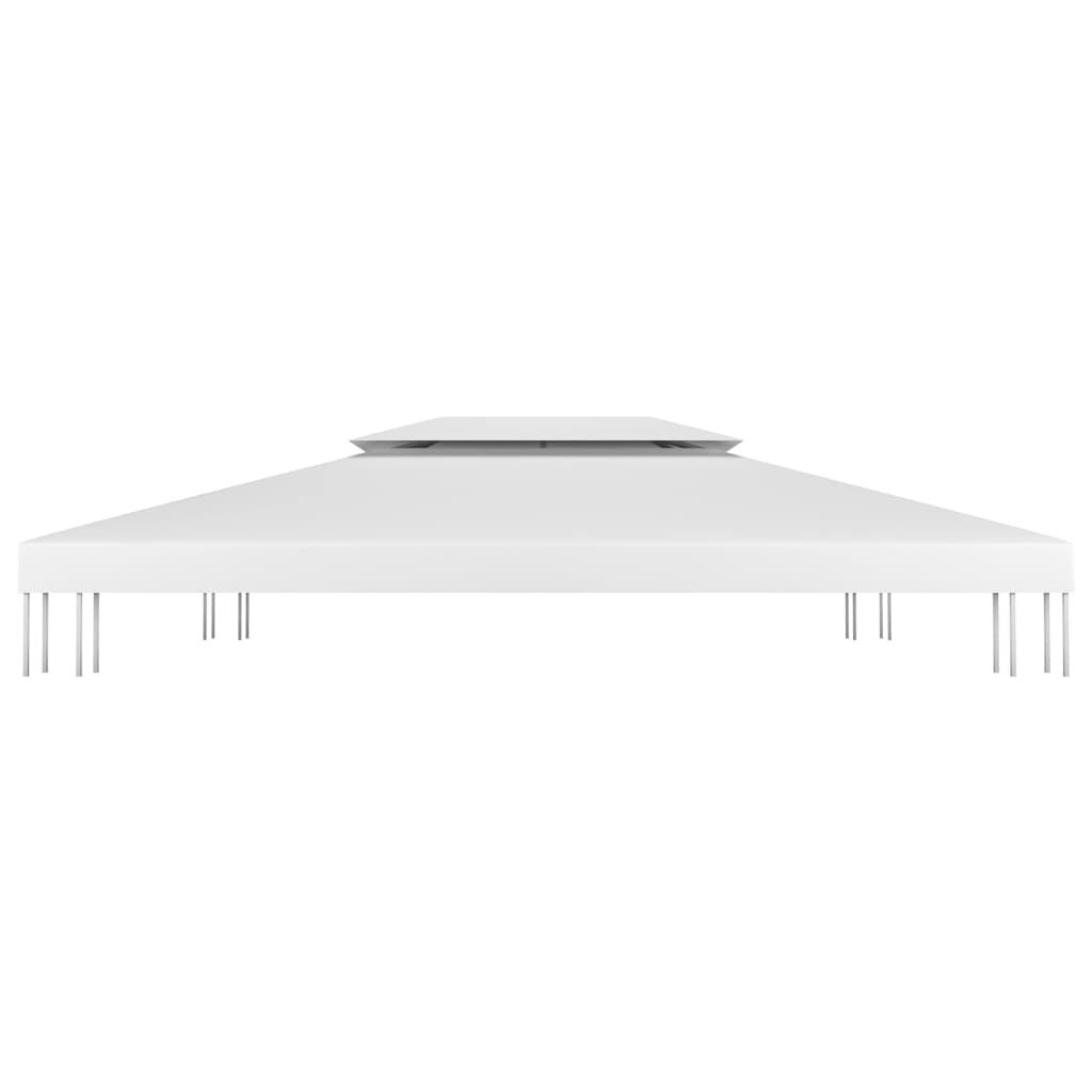 vidaXL Κάλυμμα για Κιόσκι 2 Επιπέδων Λευκό 4 x 3 μ. 310 γρ./μ²