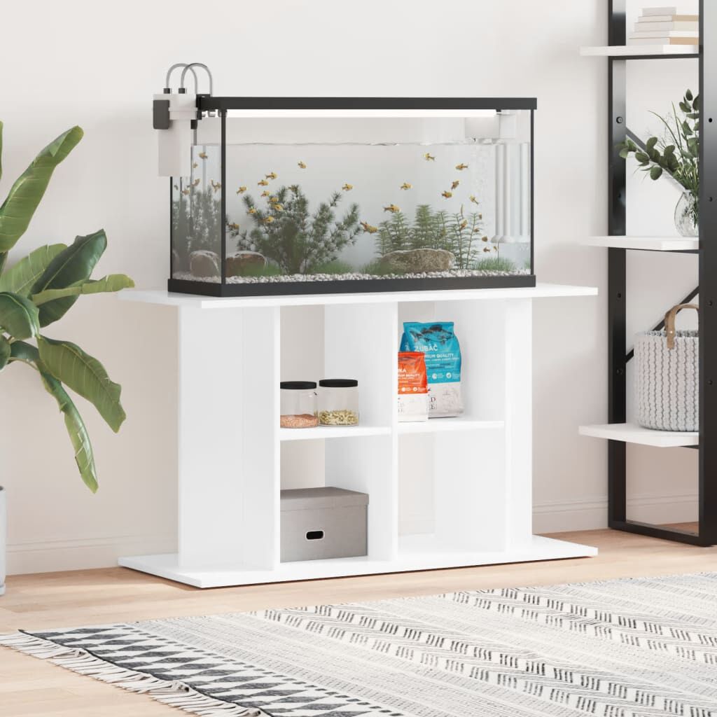 vidaXL Βάση Ενυδρείου Γυαλ. Λευκό 100x40x60 εκ. από Επεξεργασμένο Ξύλο