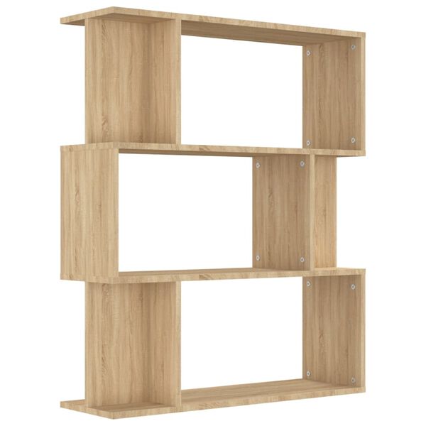 vidaXL Βιβλιοθήκη/Διαχωριστικό Sonoma Δρυς 80x24x96 εκ. Επεξ. Ξύλο