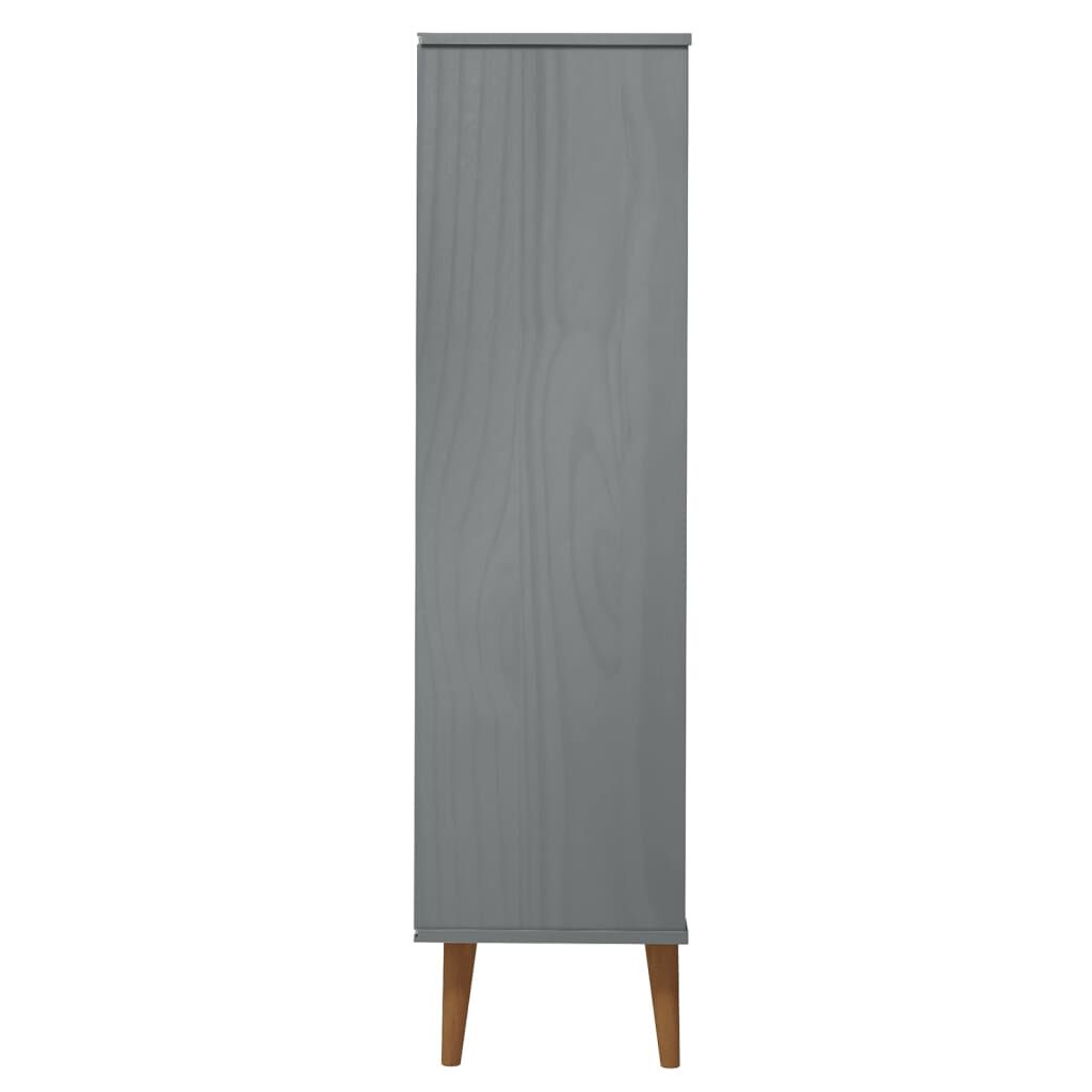vidaXL Βιβλιοθήκη MOLDE Λευκή 90x35x133,5 εκ. από Μασίφ Ξύλο Πεύκου