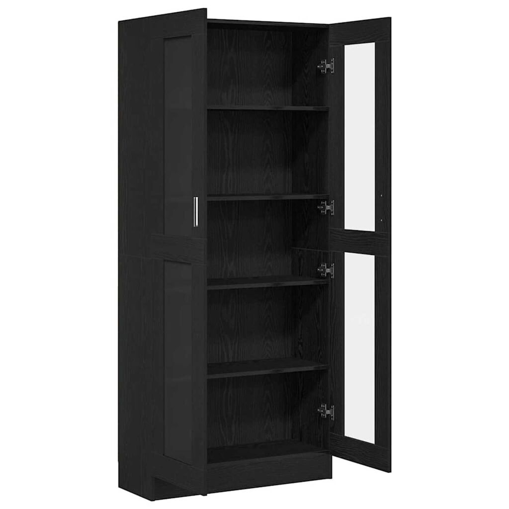 vidaXL Βιβλιοθήκη Μαύρη δρυς 82.5 x 30.5 x 185 cm Επεξεργασμένο ξύλο