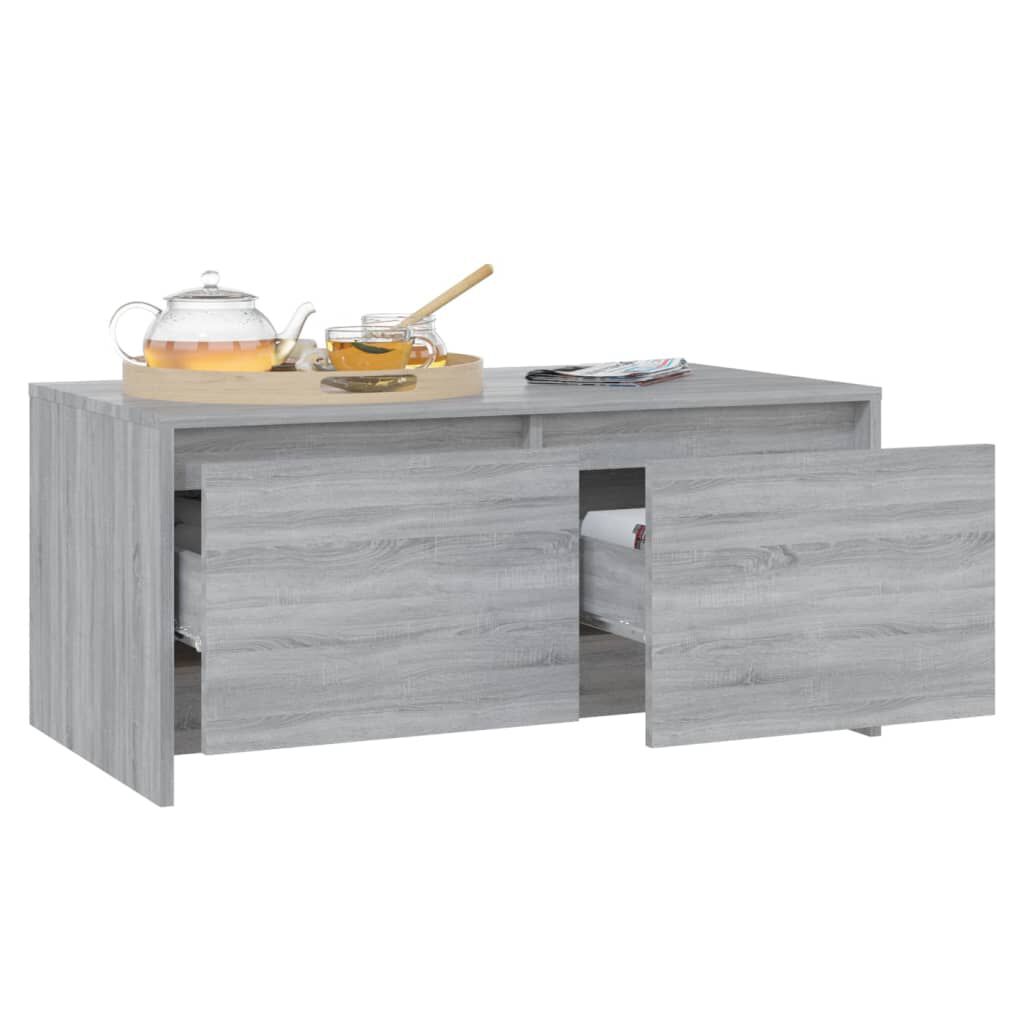 vidaXL Τραπεζάκι Σαλονιού Γκρι Sonoma 90x50x41,5 εκ. Επεξ. Ξύλο