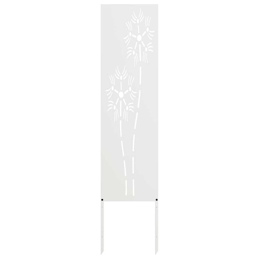 vidaXL Διακοσμητική Πλάκα Κήπου Άλλο Λευκό 32 x 140 εκ
