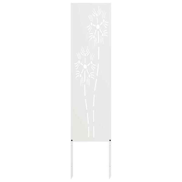 vidaXL Διακοσμητική Πλάκα Κήπου Άλλο Λευκό 32 x 140 εκ