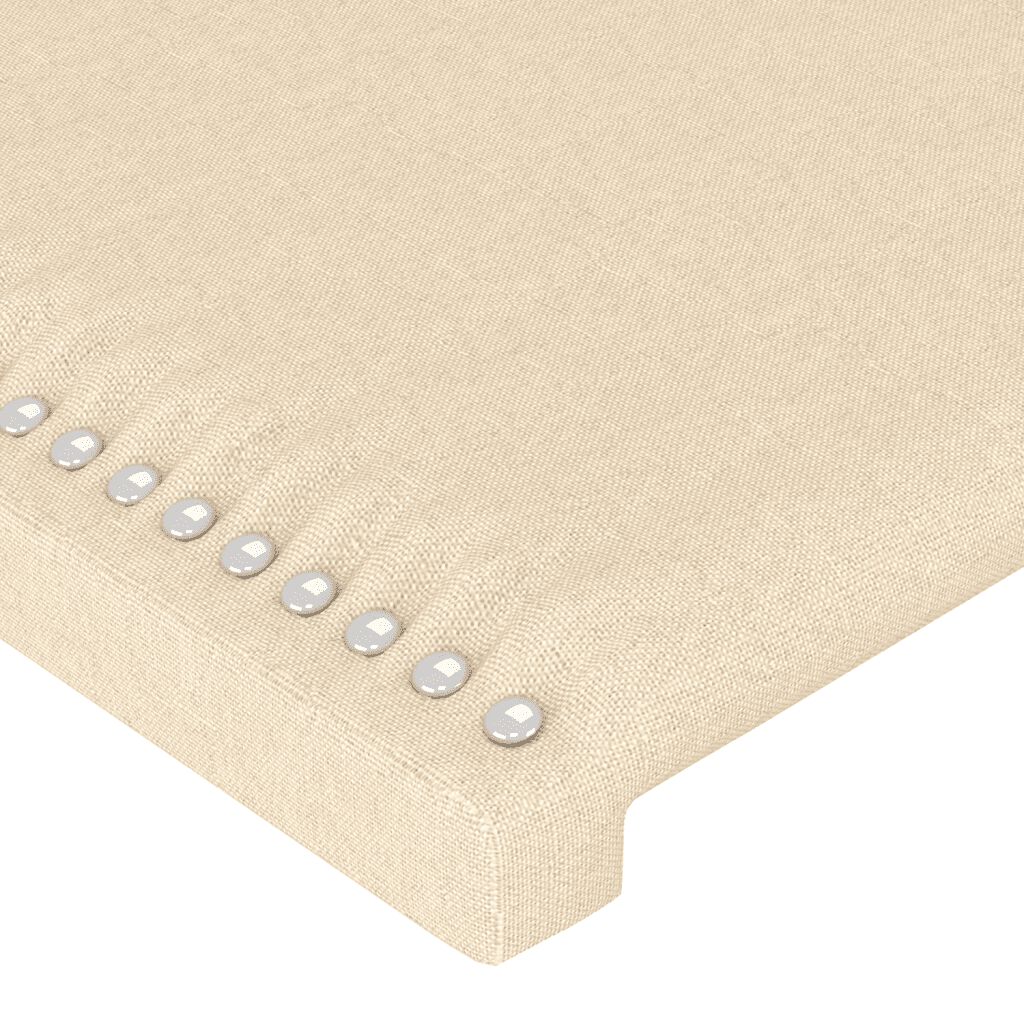 vidaXL Κρεβάτι Boxspring με Στρώμα Κρεμ 100 x 200 εκ. Υφασμάτινο