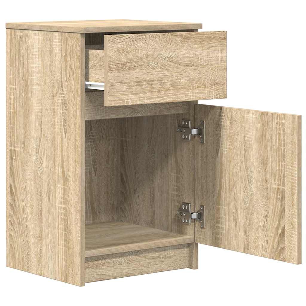 vidaXL Κομοδίνα 2 τεμ. Sonoma Δρυς 39x35x65 εκ. από Επεξεργασμένο Ξύλο