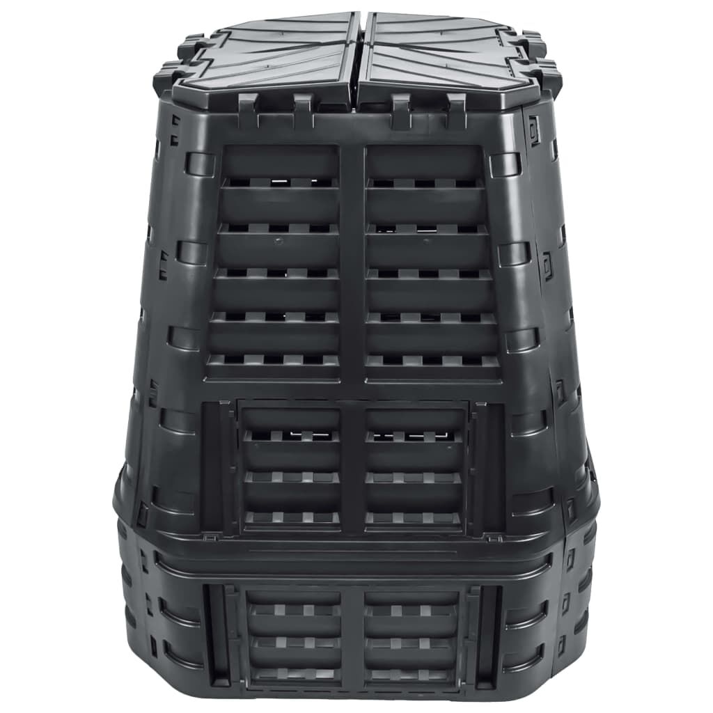 vidaXL Κάδος Κομποστοποίησης Μαύρος 93,3 x 93,3 x 113 εκ. 740 Λίτρων