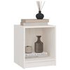 vidaXL Κομοδίνα 2 τεμ Λευκά 35,5 x 33,5 x 41,5εκ από Μασίφ Ξύλο Πεύκου
