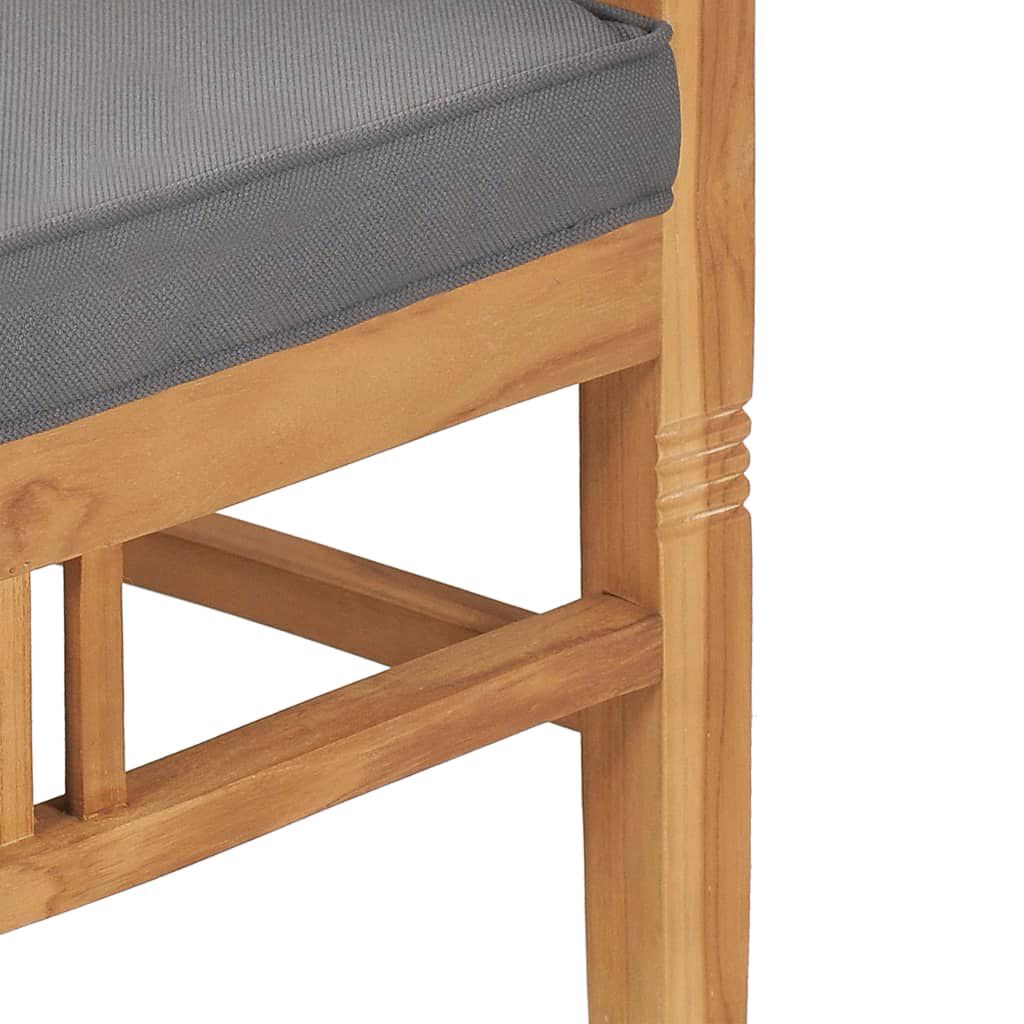 vidaXL Σετ Τραπεζαρίας Κήπου 5 τεμ. από Μασίφ Ξύλο Teak με Μαξιλάρια