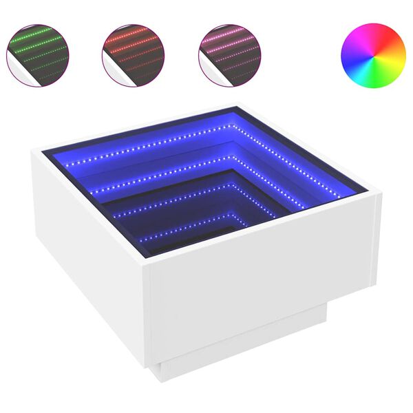 vidaXL &Tau;&rho;&alpha;&pi;&epsilon;&zeta;ά&kappa;&iota; &Sigma;&alpha;&lambda;&omicron;&nu;&iota;&omicron;ύ &mu;&epsilon; LED &Lambda;&epsilon;&upsilon;&kappa;ό 50x50x30 &epsilon;&kappa;. &Epsilon;&pi;&epsilon;&xi;&epsilon;&rho;&gamma;&alpha;&sigma;&mu;έ&nu;&omicron; &Xi;ύ&lambda;&omicron;