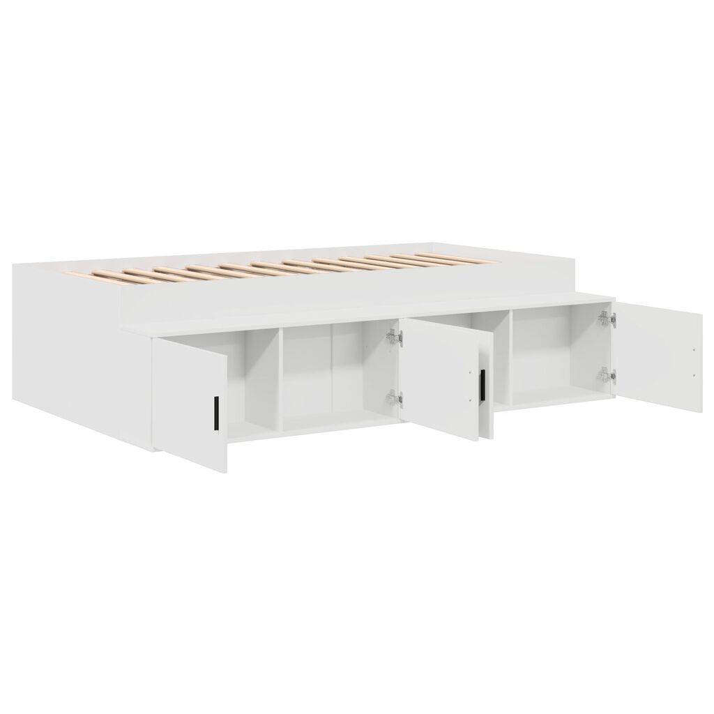 vidaXL Κρεβάτι Αποθήκευσης Λευκό 75x190 εκ.