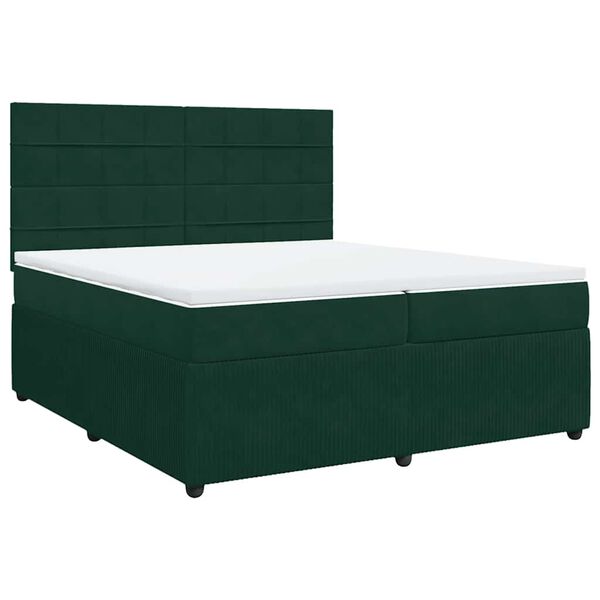 vidaXL &Kappa;&rho;&epsilon;&beta;ά&tau;&iota; Boxspring &mu;&epsilon; &Sigma;&tau;&rho;ώ&mu;&alpha; &Sigma;&kappa;&omicron;ύ&rho;&omicron; &Pi;&rho;ά&sigma;&iota;&nu;&omicron; 200x200&epsilon;&kappa;. &Beta;&epsilon;&lambda;&omicron;ύ&delta;&iota;&nu;&omicron;
