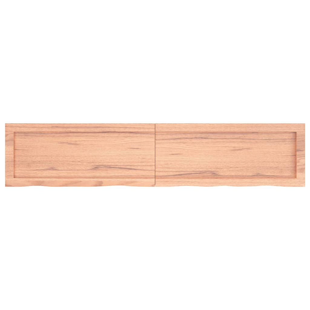 vidaXL Πάγκος Μπάνιου Αν. Καφέ 140x30x(2-4) εκ. Επεξεργ. Μασίφ Ξύλο