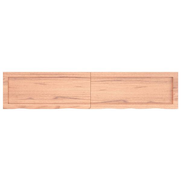 vidaXL Πάγκος Μπάνιου Αν. Καφέ 140x30x(2-4) εκ. Επεξεργ. Μασίφ Ξύλο