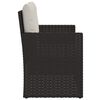 vidaXL Παγκάκι Κήπου Μαύρο 105 εκ. Συνθετικό Ρατάν με Μαξιλάρια
