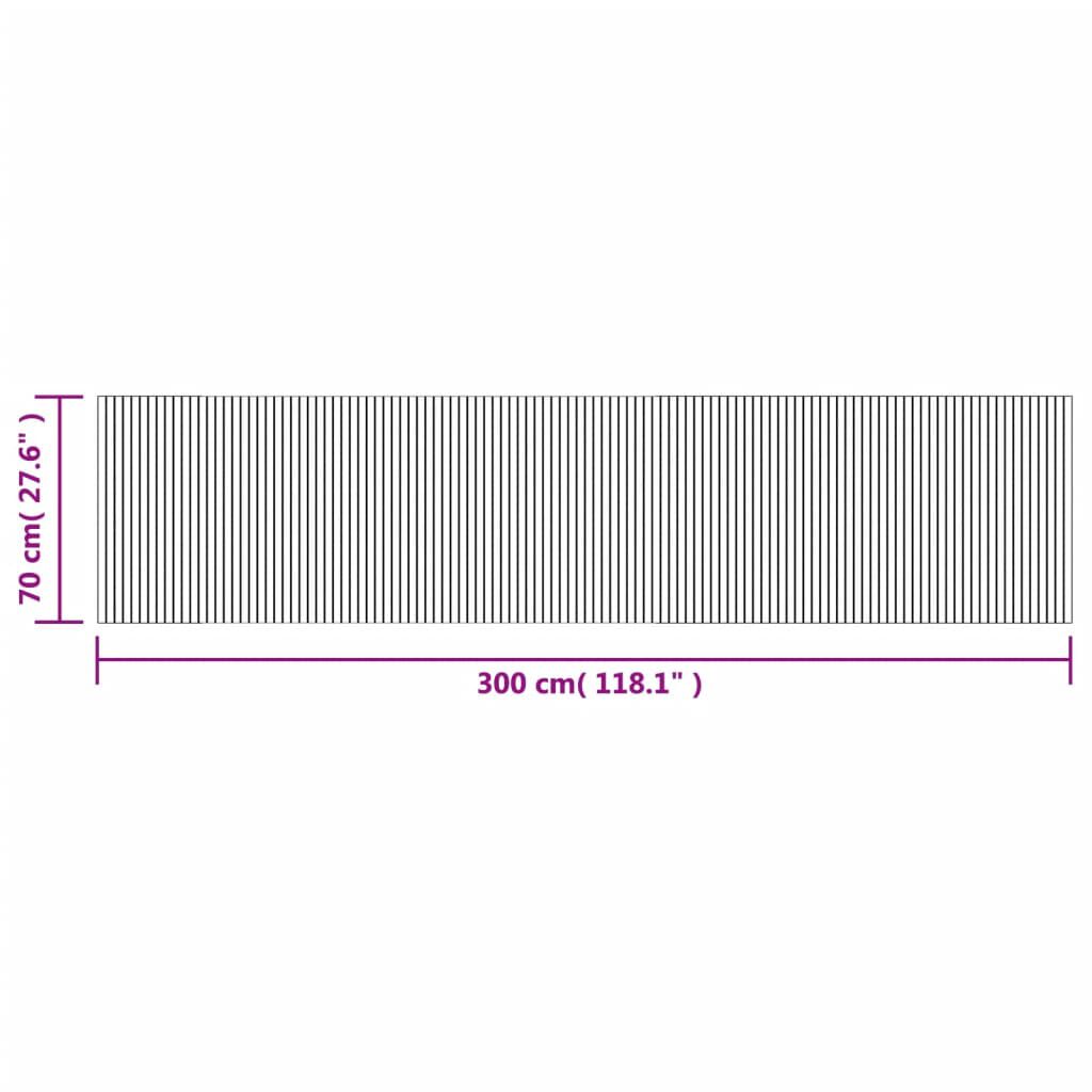 vidaXL Χαλί Ορθογώνιο Καφέ 70 x 300 εκ. Μπαμπού