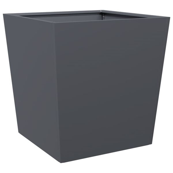vidaXL Ζαρντινιέρες Κήπου 2 τεμ. Ανθρακί 50x50x50 εκ. από Ατσάλι