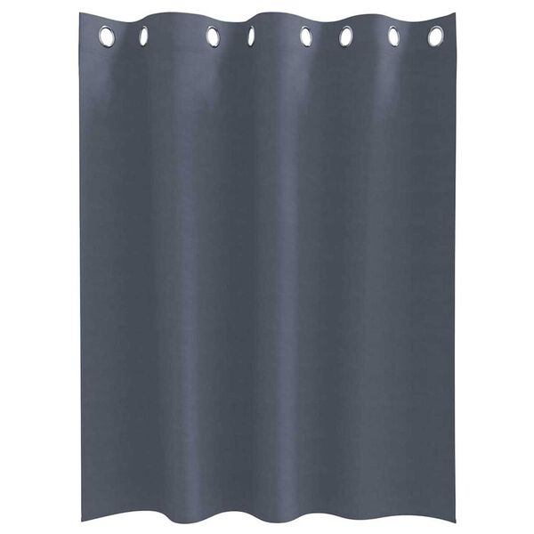 vidaXL Κουρτίνες με κουρτίνες 2 pcs Ανθρακί Πολυεστέρας