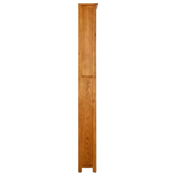 vidaXL Βιβλιοθήκη με 7 Επίπεδα 90 x 22,5 x 200 εκ. Μασίφ Ξύλο Δρυός