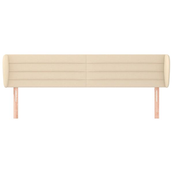 vidaXL Κεφαλάρι με Πτερύγια Κρεμ 163x23x78/88 εκ. Υφασμάτινο