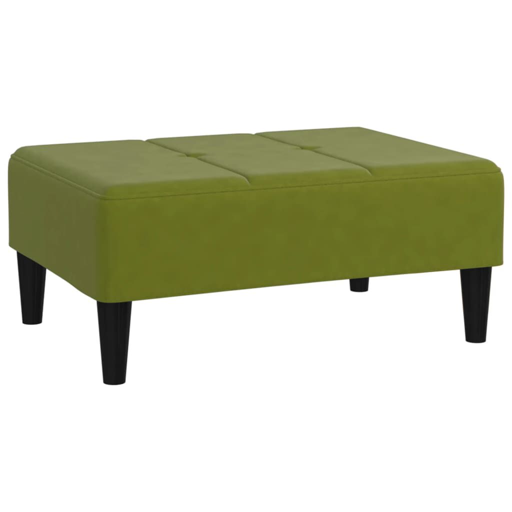 vidaXL Υποπόδιο Ανοιχτό Πράσινο 78 x 56 x 32 εκ. Βελούδινο