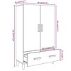 vidaXL Ντουλάπα Γυαλιστερό Λευκό 70x31x115 εκ. από Επεξεργασμένο Ξύλο