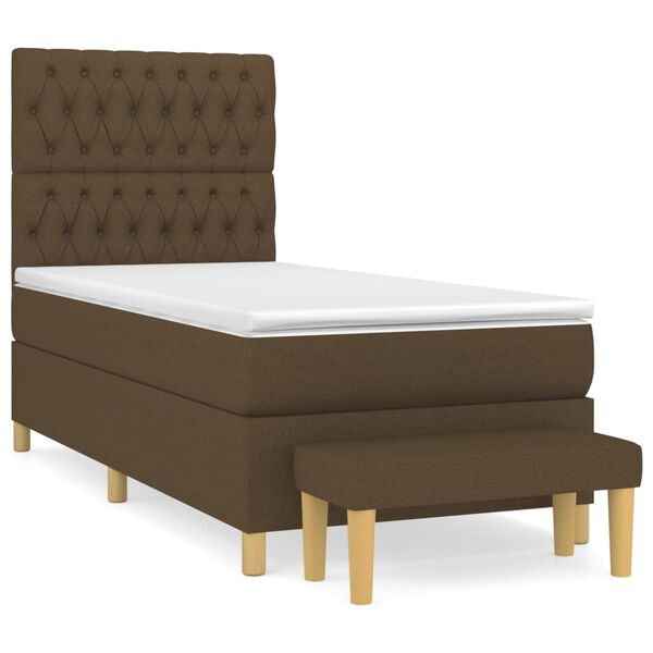 vidaXL &Kappa;&rho;&epsilon;&beta;ά&tau;&iota; Boxspring &mu;&epsilon; &Sigma;&tau;&rho;ώ&mu;&alpha; &Sigma;&kappa;&omicron;ύ&rho;&omicron; &Kappa;&alpha;&phi;έ 90x190 &epsilon;&kappa;. &Upsilon;&phi;&alpha;&sigma;&mu;ά&tau;&iota;&nu;&omicron;