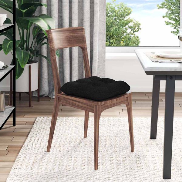 vidaXL Μαξιλάρια καθισμάτων 4 pcs Μαύρο 40 x 40 x 12 εκ. ύφασμα