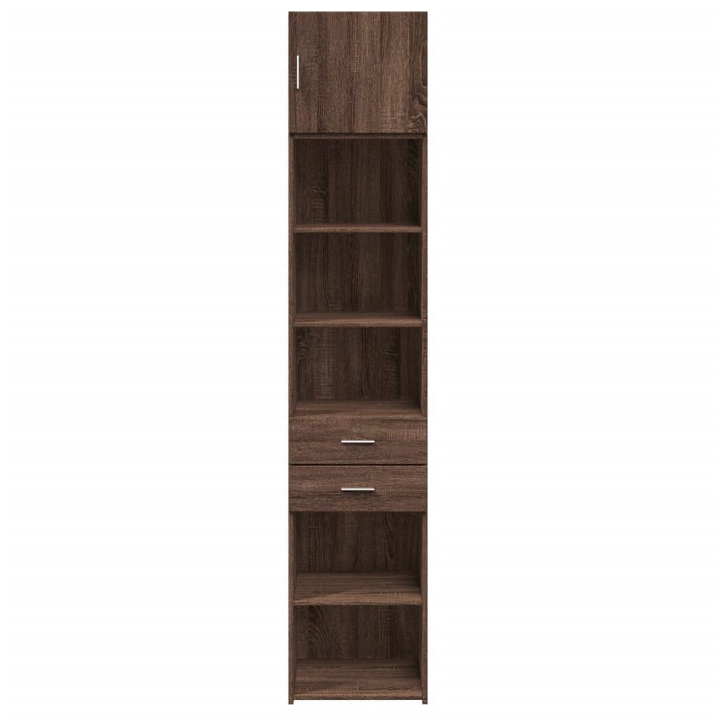 vidaXL Ντουλάπι Αποθήκευσης Στενό Δρυς 45x42,5x225 εκ. Επεξεργ. Ξύλο