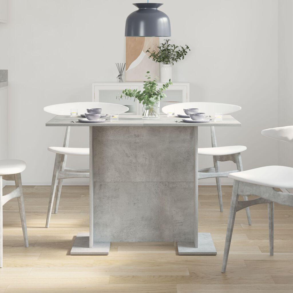 vidaXL Τραπεζαρία Γκρι του Σκυροδέματος 110x60x75 εκ. από Επεξ. Ξύλο