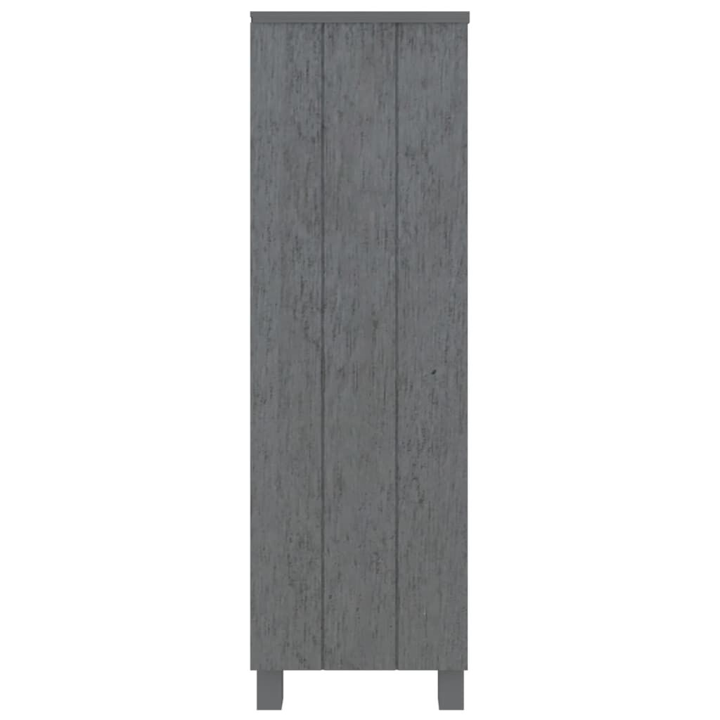 vidaXL Βιβλιοθήκη HAMAR Σκ. Γκρι 85 x 35 x 112 εκ. Μασίφ Ξύλο Πεύκου