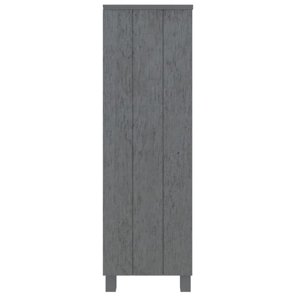 vidaXL Βιβλιοθήκη HAMAR Σκ. Γκρι 85 x 35 x 112 εκ. Μασίφ Ξύλο Πεύκου