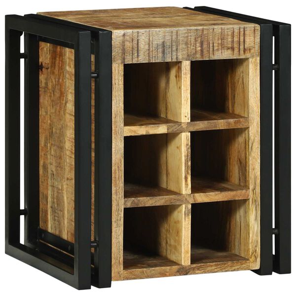 vidaXL Ράφι Κρασιού Καφέ 34.5 x 35 x 39 εκ. Μασίφ ξύλο μάνγκο