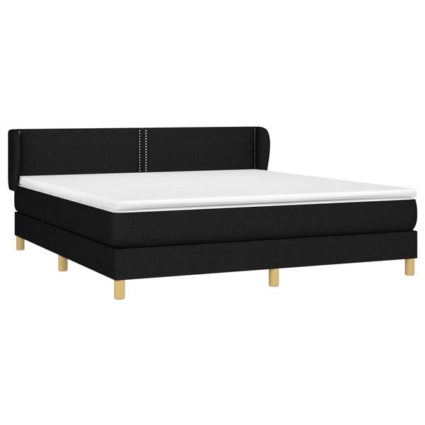 vidaXL &Kappa;&rho;&epsilon;&beta;ά&tau;&iota; Boxspring &mu;&epsilon; &Sigma;&tau;&rho;ώ&mu;&alpha; &Mu;&alpha;ύ&rho;&omicron; 160x200 &epsilon;&kappa;. &Upsilon;&phi;&alpha;&sigma;&mu;ά&tau;&iota;&nu;&omicron;