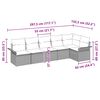 vidaXL Σετ Καναπέ Κήπου 6 pcs Ανοιχτό γκρι συνθετικό ρατάν