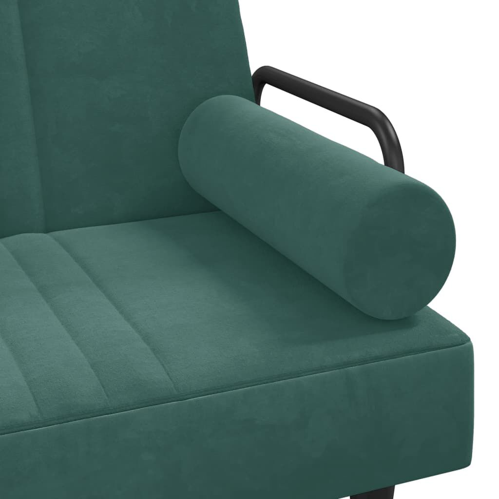 vidaXL Καναπές Κρεβάτι Γωνιακός Σκ. Πράσινο 260x140x70 εκ. Βελούδινος