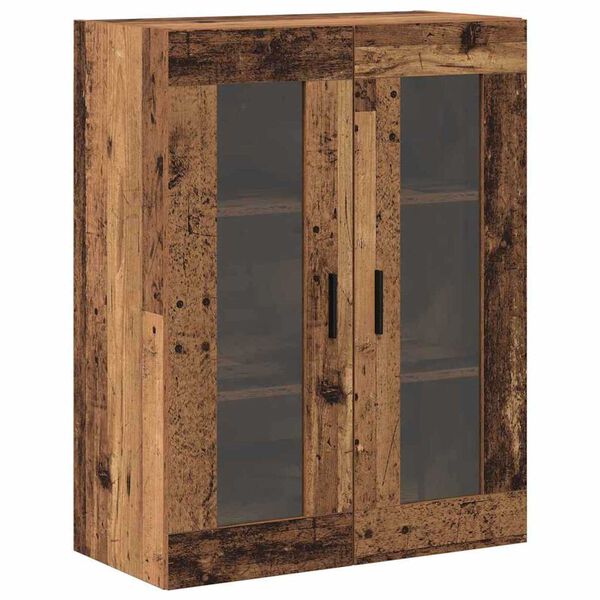 vidaXL Ντουλάπια Τοίχου 2 pcs Παλαιό ξύλο 69.5 x 34 x 90 εκ.