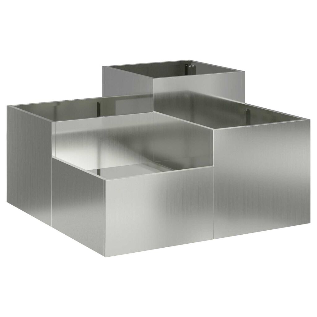 vidaXL Γλάστρα Κήπου 100x100x48 εκ Γαλβανισμένο Ατσάλι