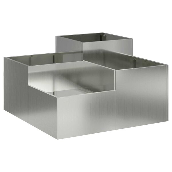 vidaXL Γλάστρα Κήπου 100x100x48 εκ Γαλβανισμένο Ατσάλι