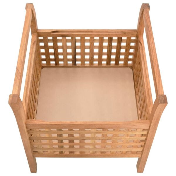vidaXL Πάγκος με Αποθηκευτικό Χώρο 49 x 48 x 49 εκ Μασίφ Ξύλο Καρυδιάς