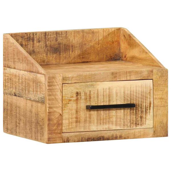 vidaXL Κομοδίνο με συρτάρι Καφέ 40 x 30 x 30 εκ Μασίφ ξύλο μάνγκο